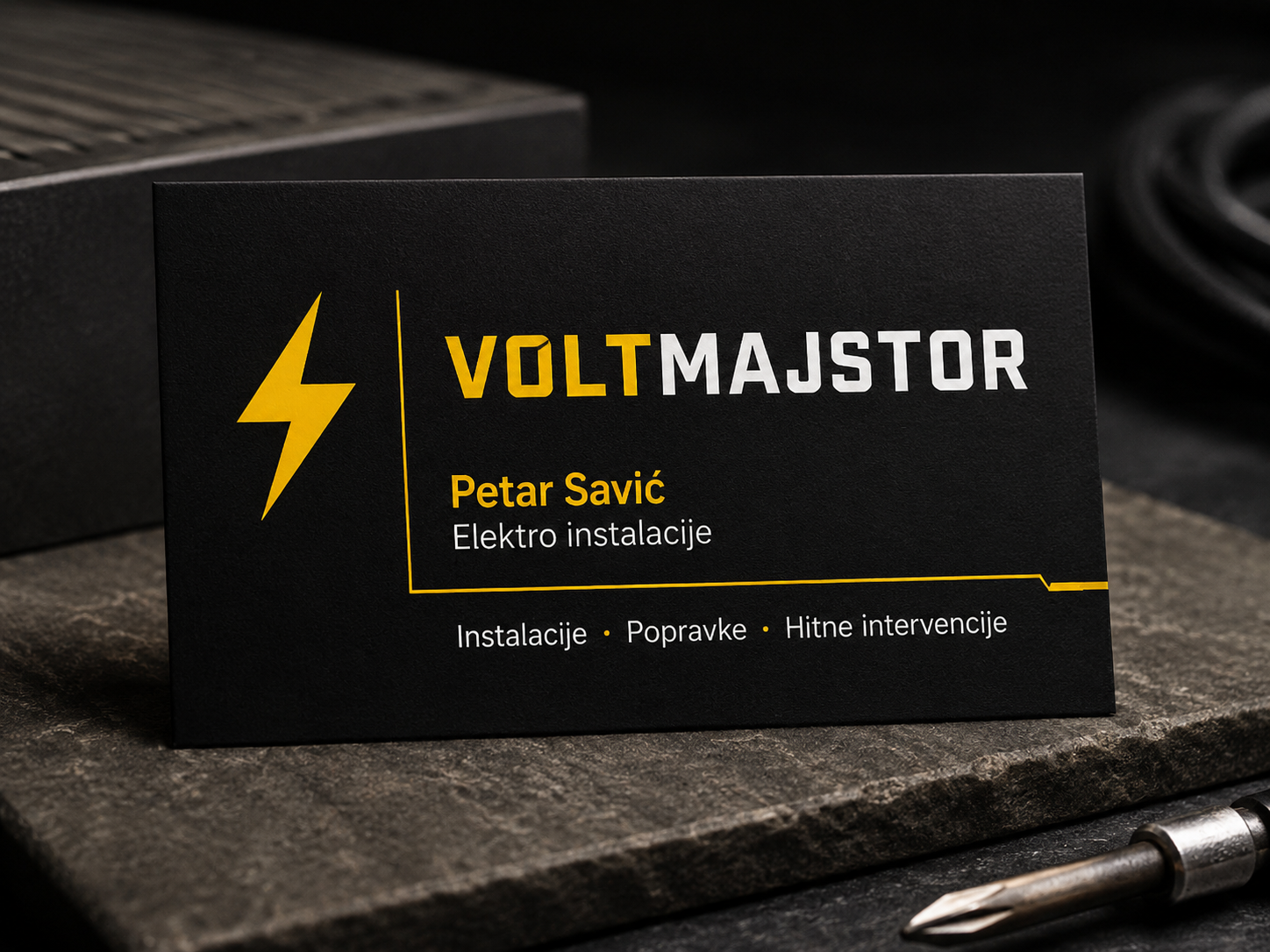 Primer vizitke za električara